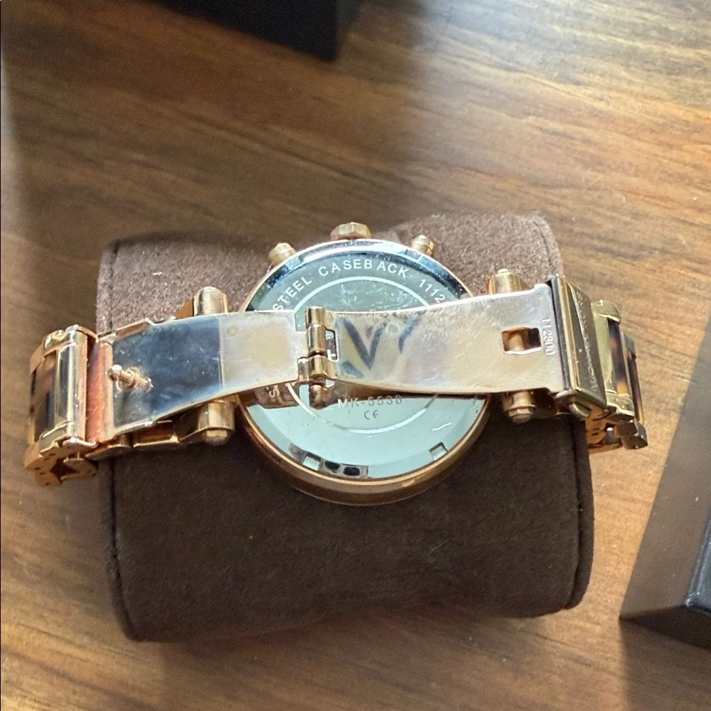Michael Kors Rose Gold and Crystal Watch - Picture 7 of 8